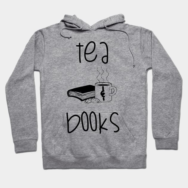 Tea & Books Hoodie by Carol Oliveira